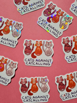 Sticker Cats against catcalling