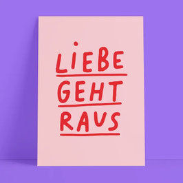 Karte Liebe geht raus