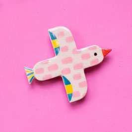 Keramik Vogel pink