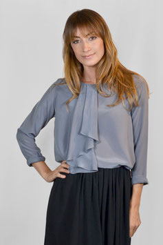 CAMICIA IN SETA CON VOLANT (COD. DC067)