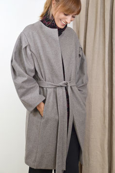 CAPPOTTO IN LANA CON CINTURA  (COD. DS041)