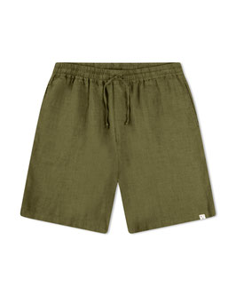 Männer Leinenshorts Olive