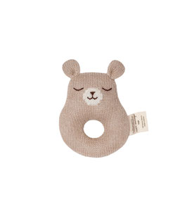 Alpakawolle Babyrassel Bär Beige