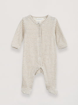 Baby Strampler Streifen Oat