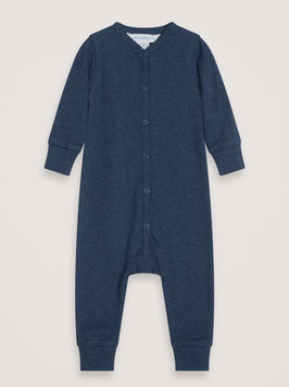 Baby Strampler Melange Navy