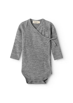 Baby Wollwickelbody Grey