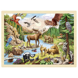 96 Teile Holzpuzzle Nordamerikanische Wildnis
