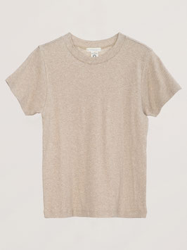 Frauen Kurzarmshirt Melange Oat