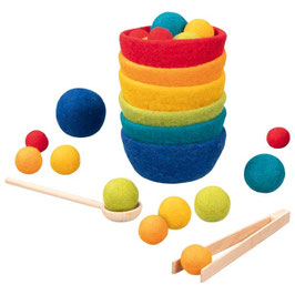 Farbsortierspiel aus Wollfilz