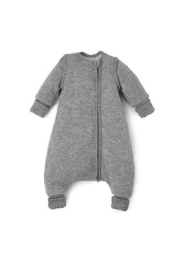 Baby Wollwalk Schlafsack mit Beine Grau