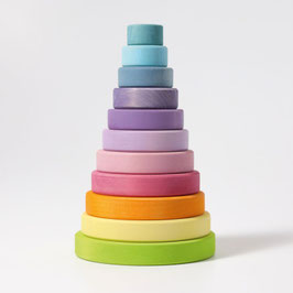 Stapelturm aus Holz Pastell
