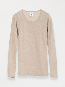 Frauen Langarmshirt Melange Oat