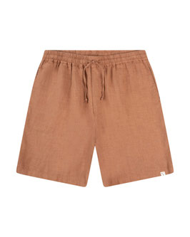 Männer Leinenshorts Kaffee