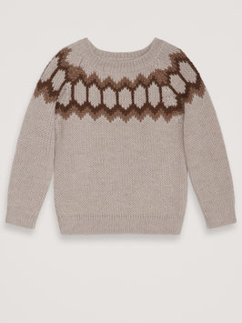 Kinder Wollpullover Sand