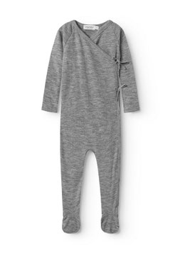 Baby Wollstrampler mit Fuss Grey