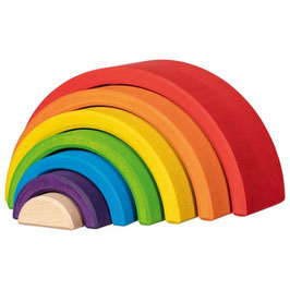 Holzbausteine Regenbogen klein
