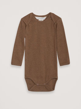 Baby Langarmbody Melange Almond