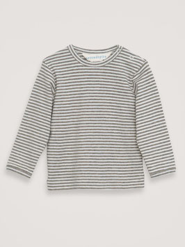 Baby Langarmshirt Streifen Taupe
