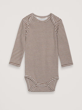 Baby Langarmbody Streifen Almond