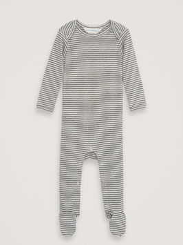 Baby Strampler Streifen Taupe