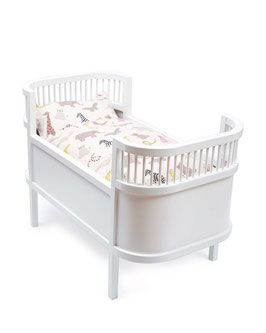 Puppenbett aus Holz Weiss