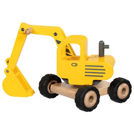 Baufahrzeug Bagger aus Holz