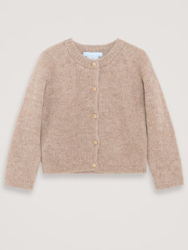 Kinder Alpaka Wollcardigan Beige