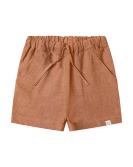 Baby & Kind Leinenshorts Kaffee