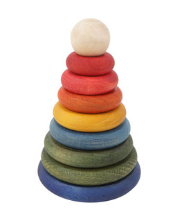 Stapelpyramide aus Holz Rainbow