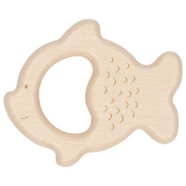 Holzbeissring und Rassel Fisch