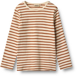 Baumwolle Langarmshirt Caramel Stripe