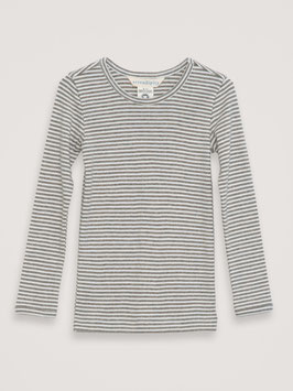 Kinder Langarmshirt Streifen Taupe