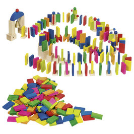 Flache Holzbausteine Domino