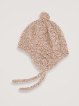 Gr. 56-68 Baby Alpaka Wollmütze Beige