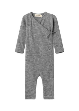 Baby Wollstrampler ohne Fuss Grey