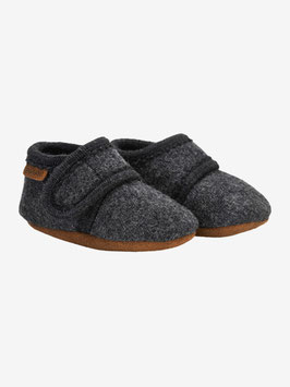 Wollwalk Krabbelschuhe Dunkelgrau