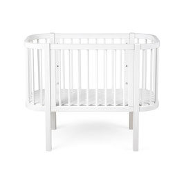 Buchenholz Beistellbett Weiss