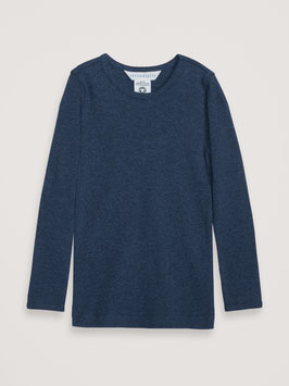 Kinder Langarmshirt Melange Navy