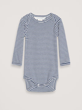 Baby Langarmbody Streifen Navy
