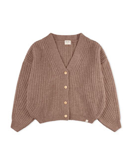 Frauen Strickcardigan Sepia