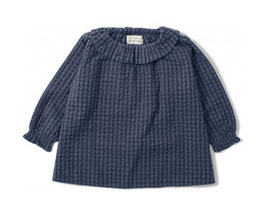 Baby & Kind Langarmbluse Blue Fog Check
