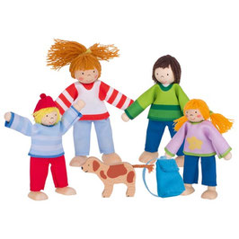 Puppenhaus Biegepuppen Camping Familie
