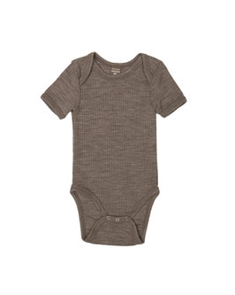 Baby Merino Wollbody kurzarm Nature