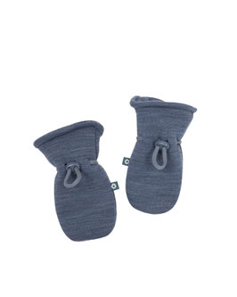 Baby Merino Wollfäustlinge Denim Blue