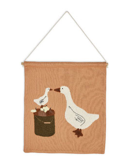Gestrickte Wanddekoration Gänse