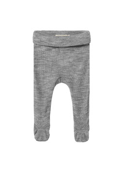 Baby Wollhose mit Fuss Grey