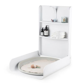 Buchenholz Wandwickeltisch Weiss