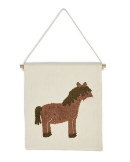 Gestrickte Wanddekoration Pferd