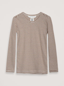 Kinder Langarmshirt Streifen Almond