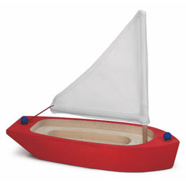 Rotes Segelschiff aus Holz